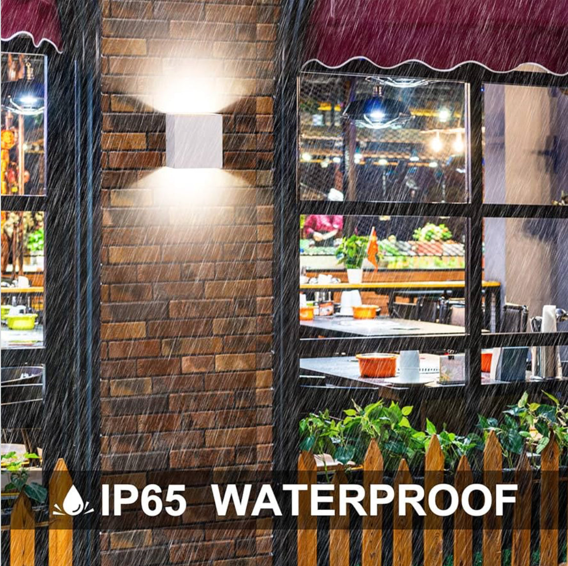 Sobrovo Wandleuchten Außen LED 12W Innen Wandbeleuchtung Warmweiß 3000K IP65 Wasserdicht leuchtet auf und ab moderne Wandlampe für Wohnzimmer Schlafzimmer Treppenhaus Treppe Licht 2Pcs