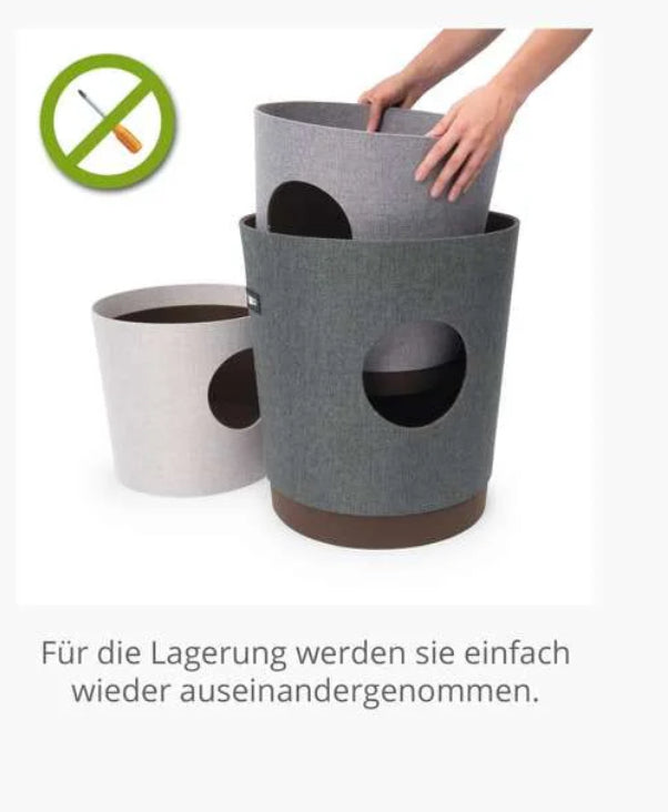 Stapelbarer Turm für Katzen mit 3 Ebenen rund